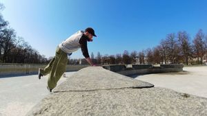 Saut de chat à une main